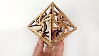 Scroll saw 3D fretwork  octahedron [upl. by Reagan]