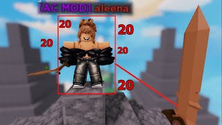 Using KillAura HACK against an AC MOD bad ideaRoblox Bedwars [upl. by Eiramaneet]