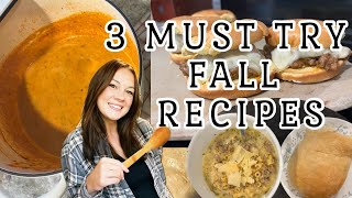 MUST TRY FALL RECIPES  3 EASY FAMILY MEALS 🍛🥘🎃 [upl. by Crescantia237]