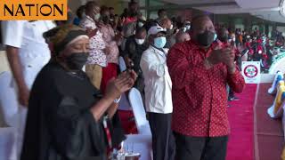 Watch Uhuru’s Aide de Camp cheers on Omanyala at Kip Keino Classic [upl. by Ameehs]