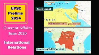 IR  UN Peacekeeping Indias Role and Suez Canal  Current Affairs Prelims 2024 [upl. by Nednal]