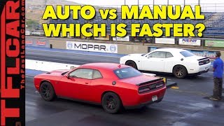 Whats Faster an Automatic or Manual Hellcat Watch This Drag Race to Find Out [upl. by Boswell]