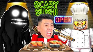 I Got A Job At ROBLOX Scary Sushi [upl. by Ynnavoig]