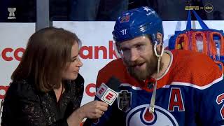 I still have LOTS more to give  Leon Draisaitl reacts to Oilers dominant Game 4 win  NHL on ESPN [upl. by Atikihs]