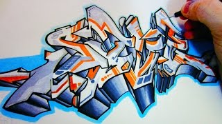 Robotic Graffiti Blackbook Piece [upl. by Annayrb]