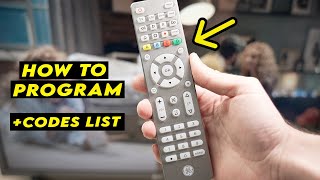 How to Program Your GE Universal Remote Control  CODES LIST [upl. by Airamana462]