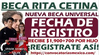 Beca Rita Cetina ¿Cuándo y cómo hacer el registro [upl. by Madelena]