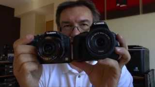 Canon EOS 100DRebel SL1 vs Panasonic Lumix DMCG6  DSLR vs DSLM English Version [upl. by Esinet]