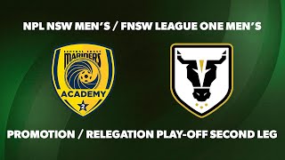 NPL NSW MensFNSW League One Mens  Promotion Relegation  Second Leg [upl. by Ecinev881]