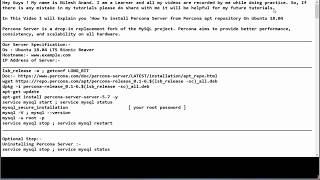 How To install Percona Server from Percona apt repository On Ubuntu 1804 [upl. by Xymenes]