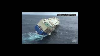 ro ro ship accident saving by French navy [upl. by Aerbma606]