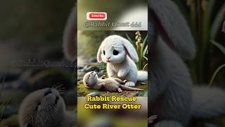 Rabbit RESCUE Cute River Otter 兔子拯救小河獺 rabbit cute bunny ai rabbit cat ai kitten ai cat [upl. by Chris504]