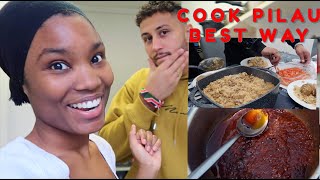 LEARN TO COOK BEST PILAU RICE  EAST AFRICAN WAY  FAMILY VLOGG [upl. by Aikemahs426]