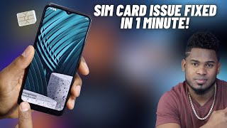 How to Fix No SIM Card Invalid SIM Or SIM Card Failure Error on Not Registered on Network Android [upl. by Ettigirb]