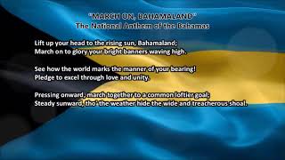 Bahamas National Anthem MARCH ON BAHAMALAND with music vocal and lyrics English [upl. by Urien851]