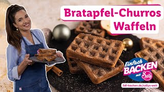 BratapfelChurros Waffeln  Churros mal anders  Rezepte für Lidl von Sallys Welt [upl. by Atineg]