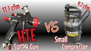 HIGH cfm spray gun LOW cfm compressor [upl. by Marielle]