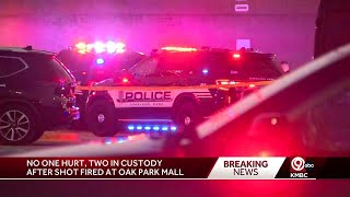 No injuries reported 2 people in custody after shooting at Oak Park Mall in Overland Park [upl. by Alue]