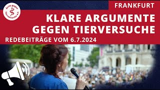 Redebeiträge mit klaren Argumenten gegen Tierversuche Frankfurt 2024 [upl. by Rosalie]