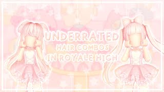 ✨Underrated hair combos that match with every outfit  Royale High  FaeryStellar✨ [upl. by Nnylhsa464]