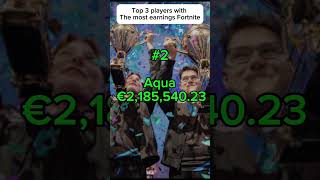 Top 3 players with the most earnings Fortnite [upl. by Arahc]