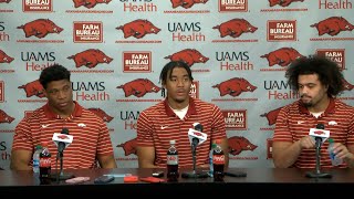 Jacolby Criswell Taylen Green and Malachi Singleton discuss spring practice 33024 [upl. by Einiffit]