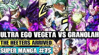 MEGA INSTINCT VEGETA VS GRANOLAH The Heeters Arrive Dragon Ball Super Manga Chapter 75 Review [upl. by Ramal38]