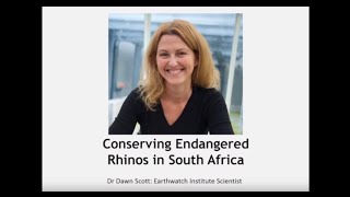 World Rhino Day Webinar with Dr Dawn Scott [upl. by Amrac]