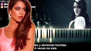 TINI  buenos aires  karaoke piano instrumental cover [upl. by Adelbert]