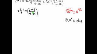 DERIVADA DEL LOGARITMO DE UN RADICAL APLICANDO PROPIEDADES DEL LOGARITMO [upl. by Lula]