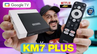 Primeiro TV BOX com GOOGLE TV e 16GB  Mecool KM7 PLUS [upl. by Maxima855]