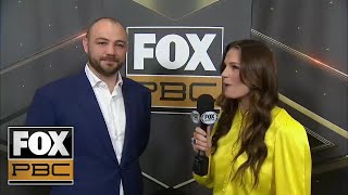 Adam Kownacki talks with Heidi Androl before his press conference  INTERVIEW  PBC ON FOX [upl. by Laverna]