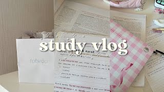 study vlog 🖇️ lots of notetaking being productive FT TOTWOO [upl. by Anahsirk803]