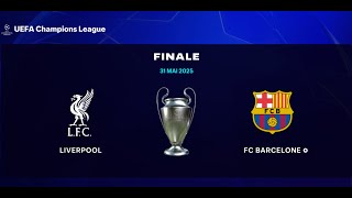 LIVE🔴 Finale C1  Barça  Liverpool  FC 25  NO MIC [upl. by Pournaras]