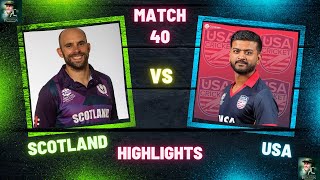 Scotland vs United States of America USA  Match 40 Highlights  ICC CWC League 2 2024 [upl. by Aztiray]