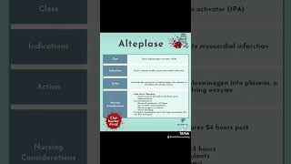 Alteplase addictionnursing nursesnotes rnenna education nclexrn quiz [upl. by Laurette]