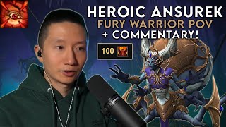 Heroic Queen Ansurek  Fury Warrior PoV  Commentary [upl. by Woodring]