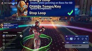 How to EASILY Emote while jamming on Bass for 60 Seconds in Fortnite Fortnitemare Quest [upl. by Nylhsoj364]