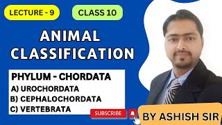 Understanding Phylum Chordata Urochordata Cephalochordata and Vertebrata  Class 10 Hindi [upl. by Ogir]