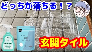 【玄関掃除】ウタマロと重曹を使ってタイルの汚れ落とし【顔出し】 [upl. by Cameron]