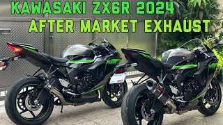 Kawasaki ZX6R 2024 with after market Exhaust  UPGRADE PART 1 [upl. by Aisad]