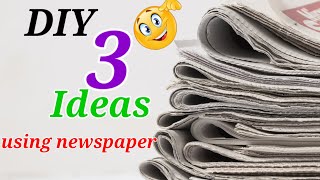 Super Genius Top 3 newspaper craft ideas  easy paper craft diy [upl. by Pyotr579]