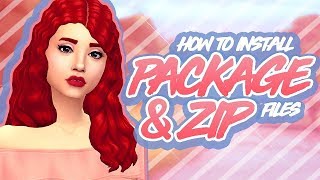 HOW TO INSTALL PACKAGE amp ZIPRAR FILES EASY  The Sims 4 CC [upl. by Aloeda]