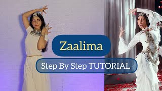 ZAALIMA  Same Steps TUTORIAL With Music  Mouni Roy  Vartika Saini  Bindi Lagau Mai Dance Video [upl. by Maillil]