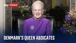 Denmarks queen abdicates after 52 years on the throne [upl. by Silverstein]