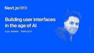 Building user interfaces in the age of AI Perplexity [upl. by Haskell]