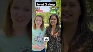 America vs India Accent Challenge shorts [upl. by Ilahtan]