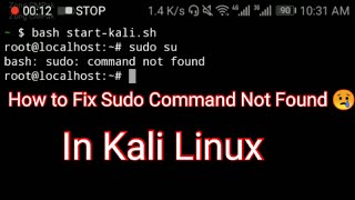 How To Fix Sudo Command Not Found While using Kali Linux  HSZalim [upl. by Romeu]