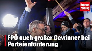 FPÖ auch großer Gewinner bei Parteienförderung  kronetv NEWS [upl. by Roderich482]