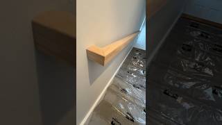 Return on wall mounted handrail 👌 youtube diy  carpentry carpenter ytshorts asmrsounds [upl. by Yelrak]